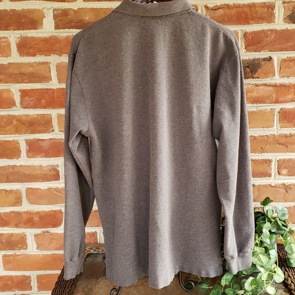 🏡DV Polo by Ralph Lauren Long Sleeve Gray Polo L - Picture 3 of 6